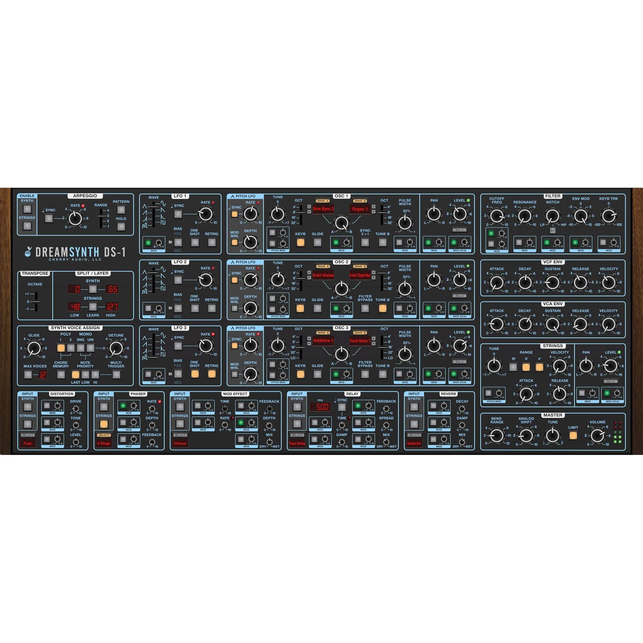 Dreamsynth Synthesizer interface